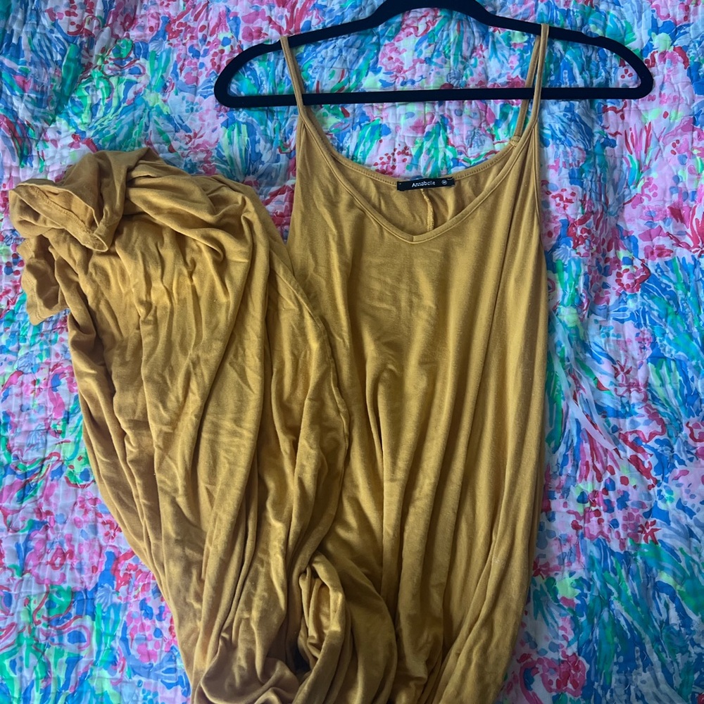 Annabelle Mustard Maxi Dress w Pockets